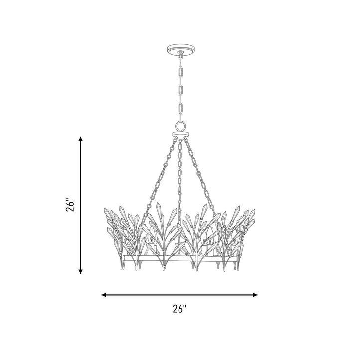 Savoy House - 1-4073-6-127 - Six Light Chandelier - Orianna - Noble Brass