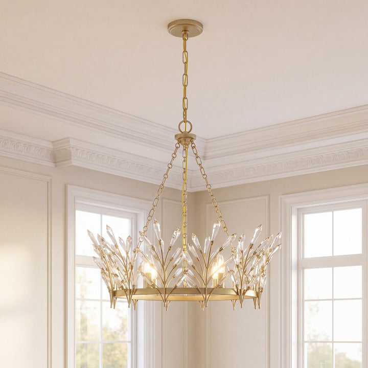 Savoy House - 1-4073-6-127 - Six Light Chandelier - Orianna - Noble Brass
