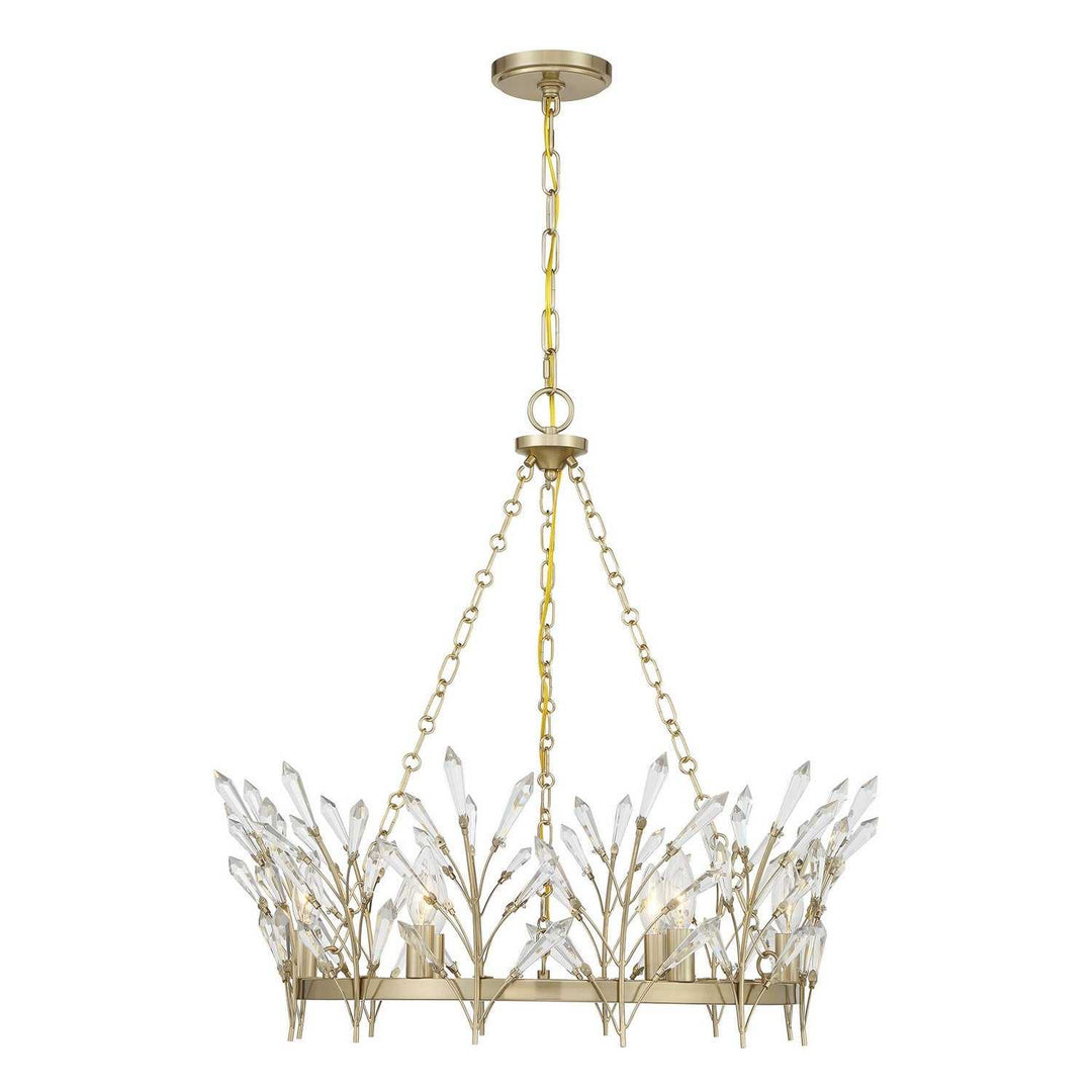 Orianna Six Light Chandelier in Noble Brass Savoy House