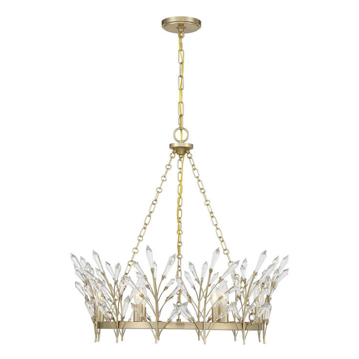 Orianna Six Light Chandelier in Noble Brass Savoy House