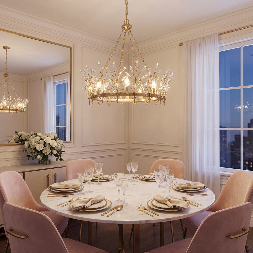 Savoy House - 1-4074-8-127 - Eight Light Chandelier - Orianna - Noble Brass