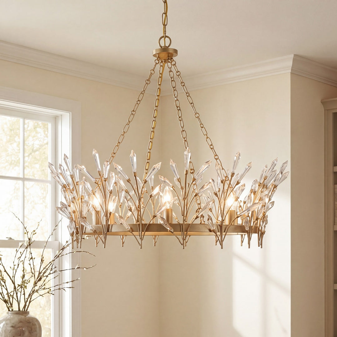 Savoy House - 1-4074-8-127 - Eight Light Chandelier - Orianna - Noble Brass