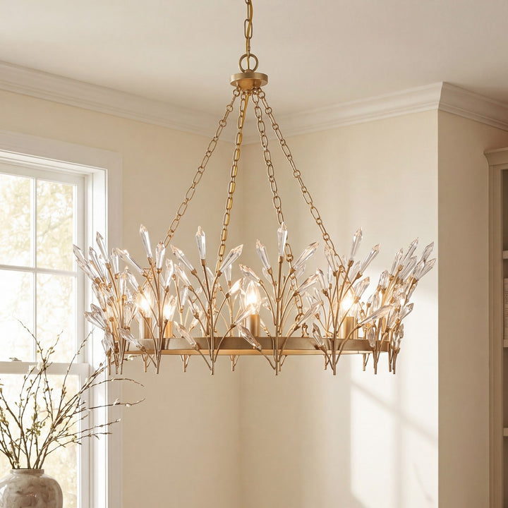 Savoy House - 1-4074-8-127 - Eight Light Chandelier - Orianna - Noble Brass