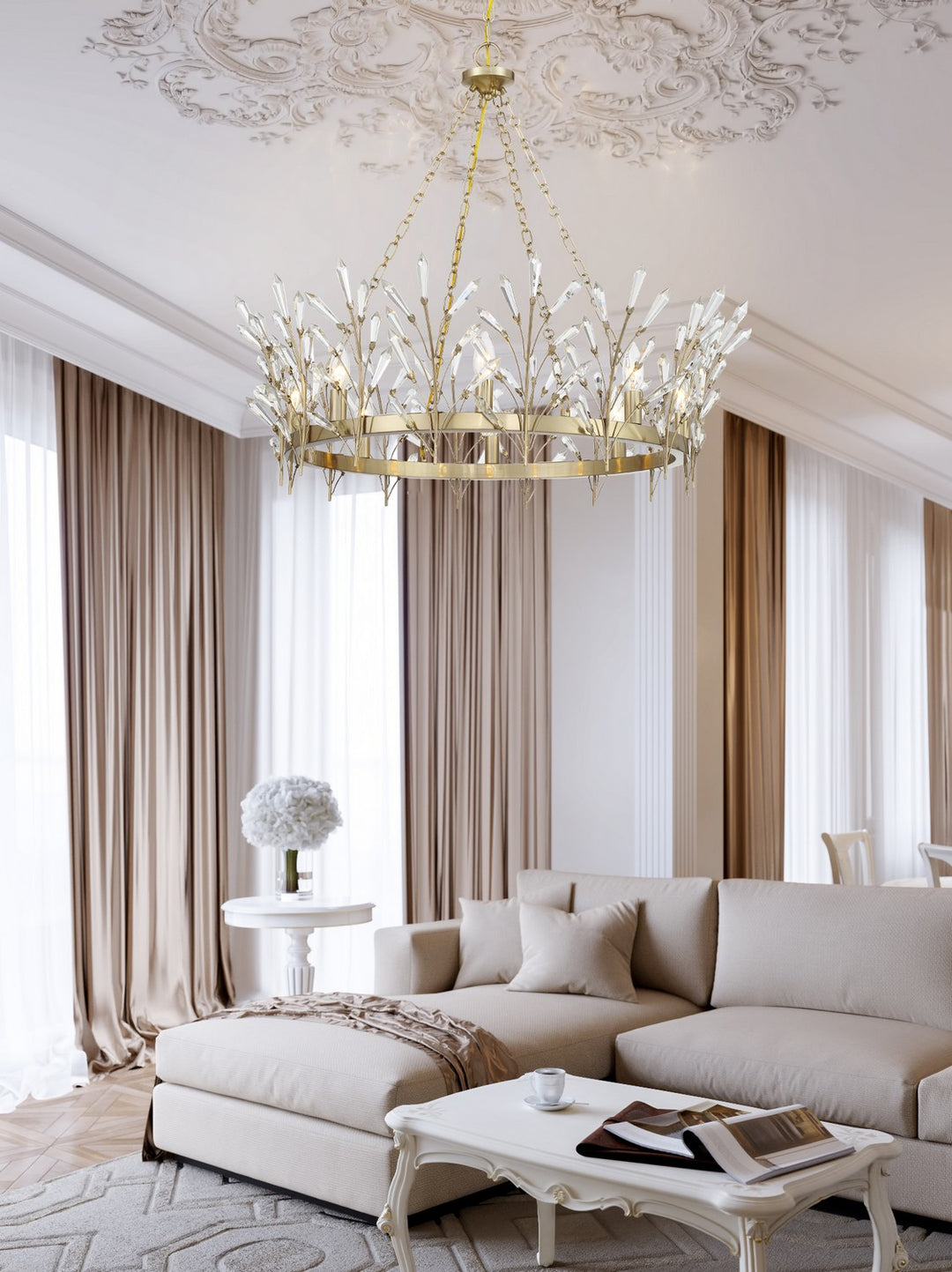 Savoy House - 1-4074-8-127 - Eight Light Chandelier - Orianna - Noble Brass