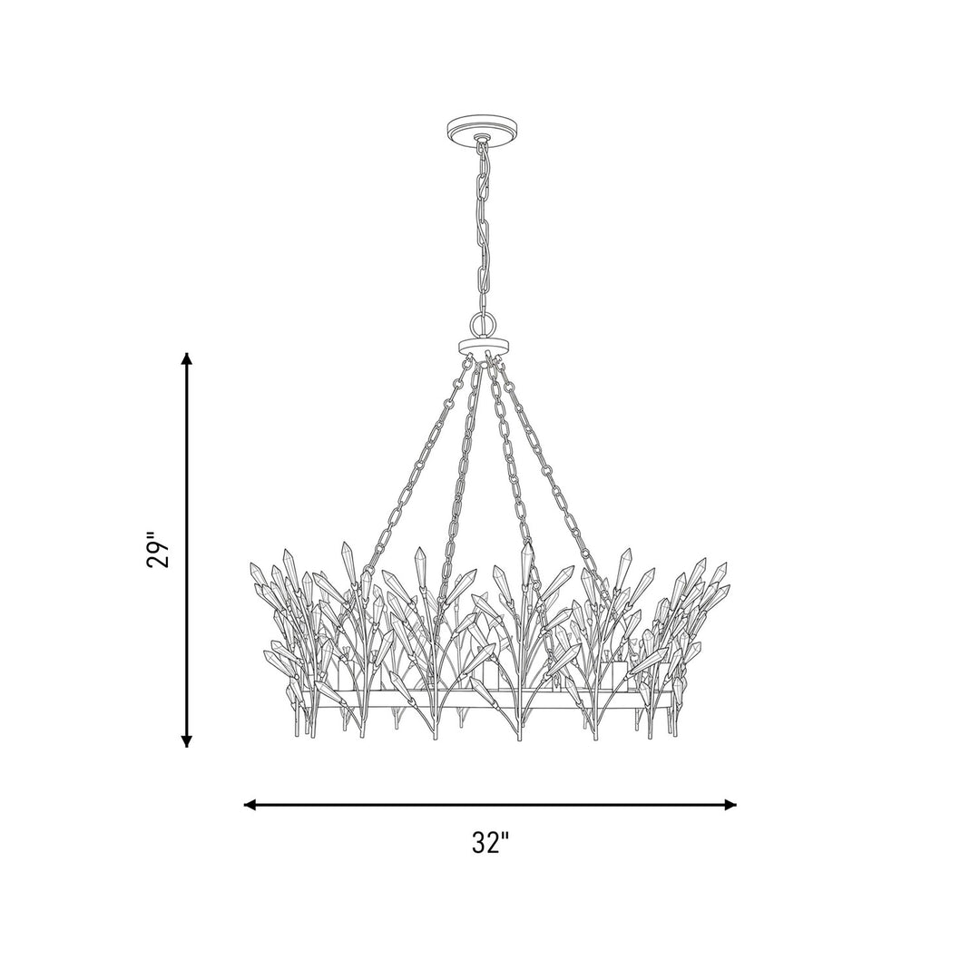 Savoy House - 1-4074-8-127 - Eight Light Chandelier - Orianna - Noble Brass