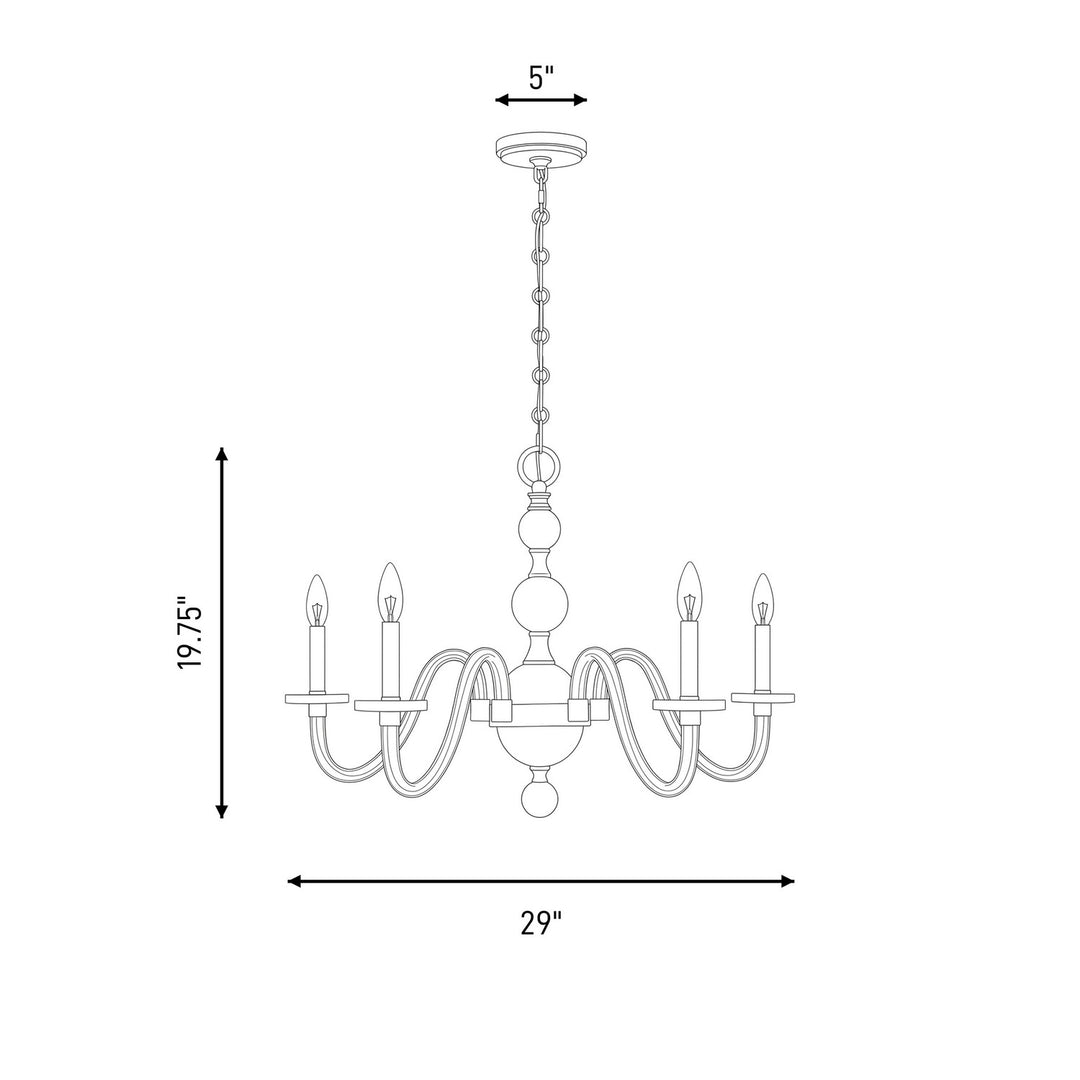 Savoy House - 1-4277-5-15 - Five Light Chandelier - Aragon - Mediterranean Bronze