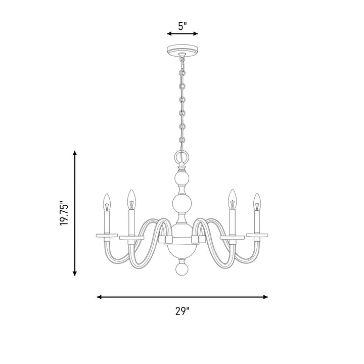 Savoy House - 1-4277-5-15 - Five Light Chandelier - Aragon - Mediterranean Bronze