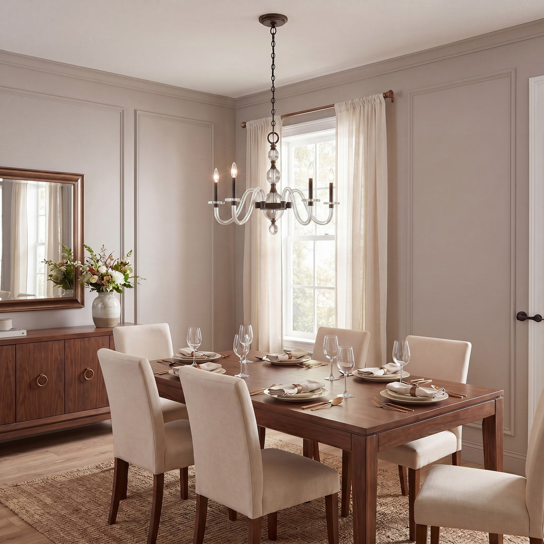 Savoy House - 1-4277-5-15 - Five Light Chandelier - Aragon - Mediterranean Bronze