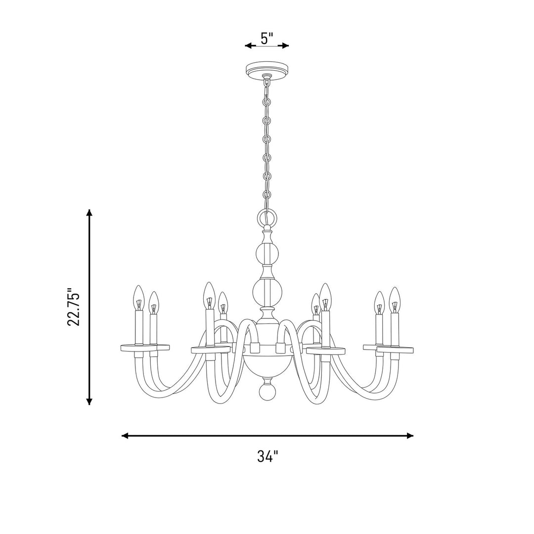 Savoy House - 1-4278-8-15 - Eight Light Chandelier - Aragon - Mediterranean Bronze