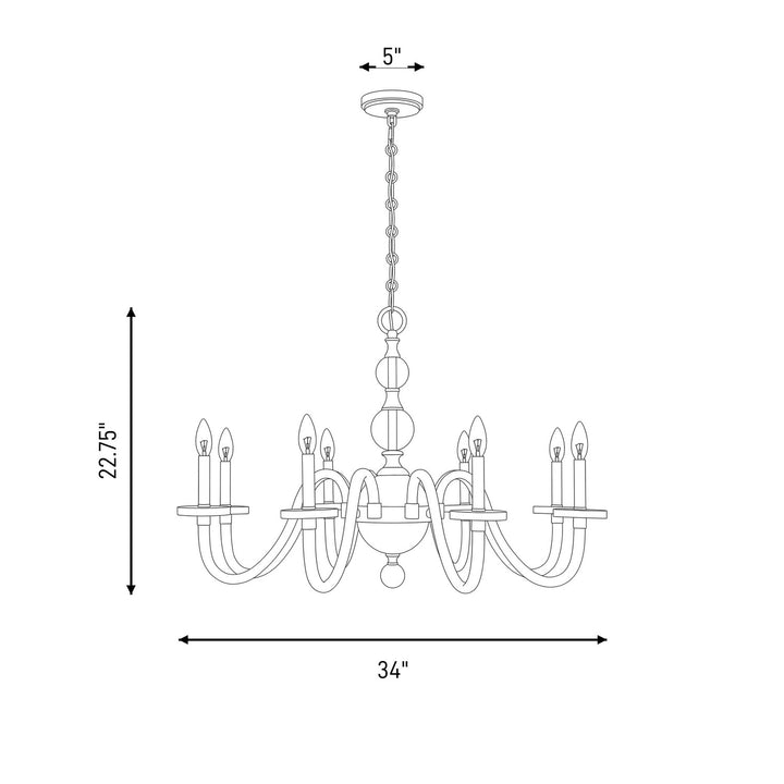 Savoy House - 1-4278-8-15 - Eight Light Chandelier - Aragon - Mediterranean Bronze