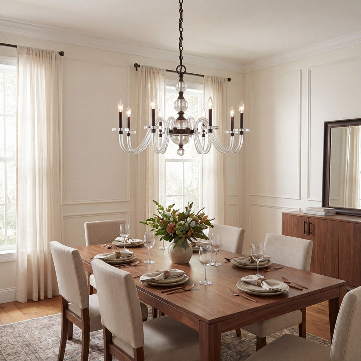 Savoy House - 1-4278-8-15 - Eight Light Chandelier - Aragon - Mediterranean Bronze