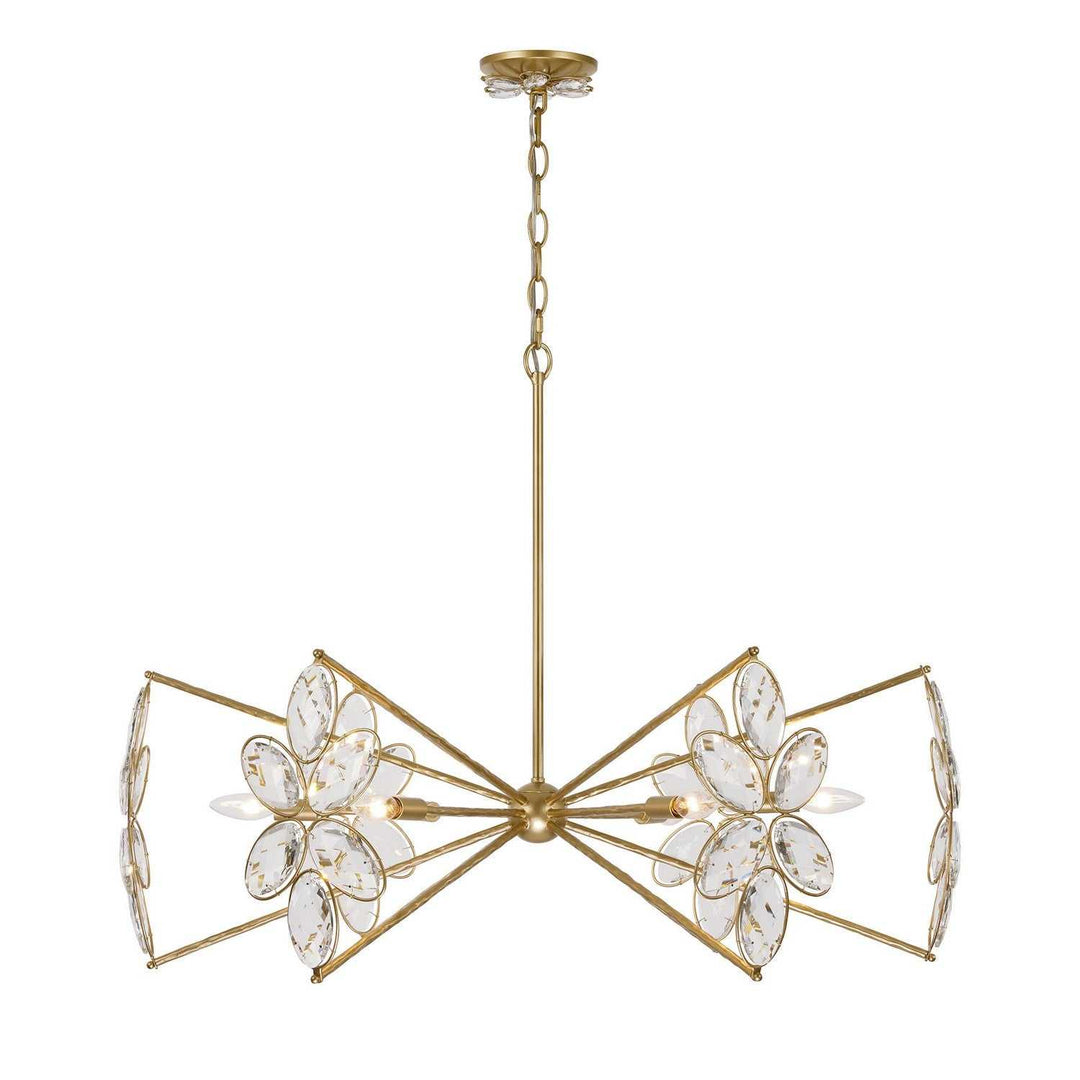 Marbella Six Light Chandelier in Gold Shimmer Savoy House
