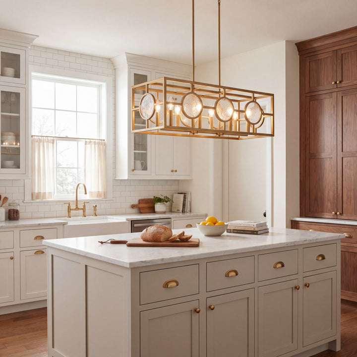 Savoy House - 1-5066-8-322 - Eight Light Linear Chandelier - Balfour - Warm Brass