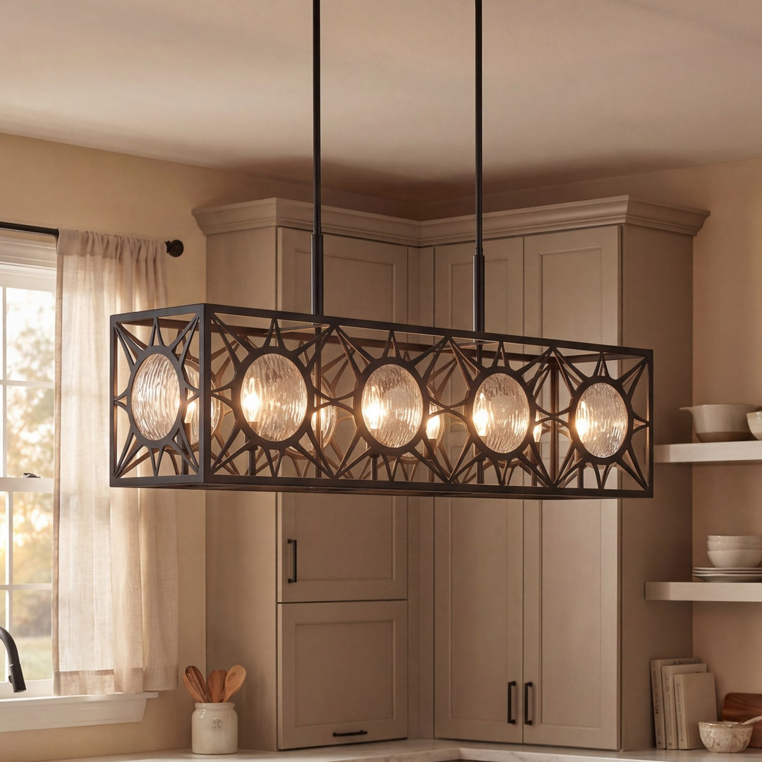 Savoy House - 1-5066-8-89 - Eight Light Linear Chandelier - Balfour - Matte Black