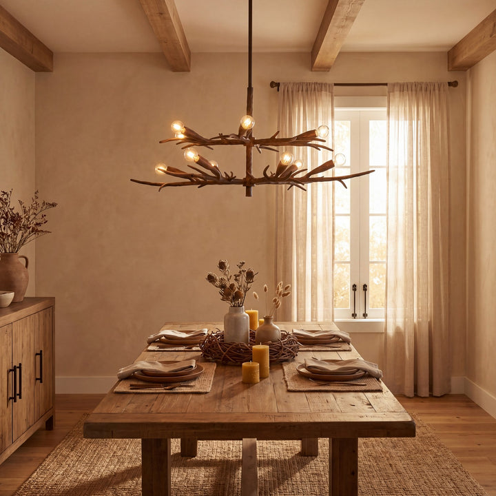 Savoy House - 1-5398-12-105 - 12 Light Chandelier - Palisades - Bark