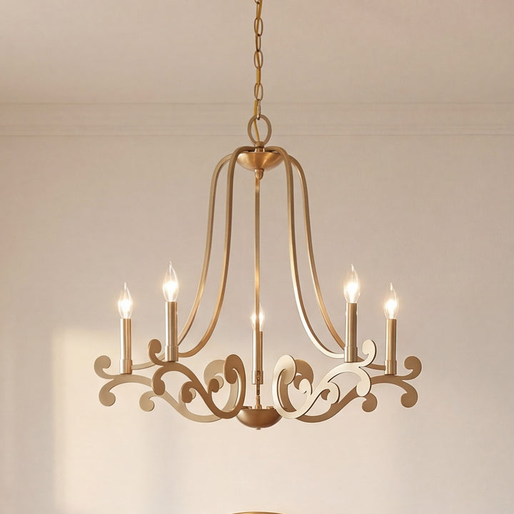 Savoy House - 1-6096-5-127 - Five Light Chandelier - Lombard - Noble Brass