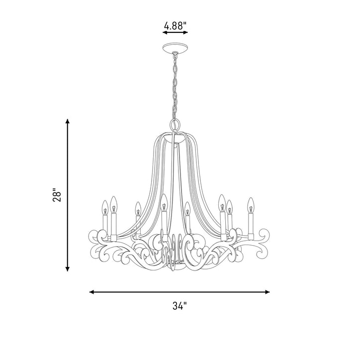 Savoy House - 1-6097-8-127 - Eight Light Chandelier - Lombard - Noble Brass