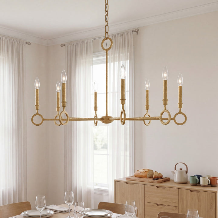 Savoy House - 1-6847-8-93 - Eight Light Chandelier - Noah - Gold Armory