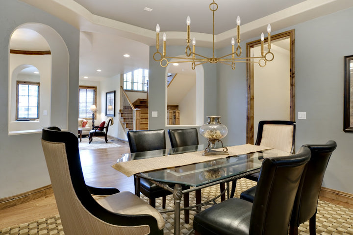 Savoy House - 1-6847-8-93 - Eight Light Chandelier - Noah - Gold Armory