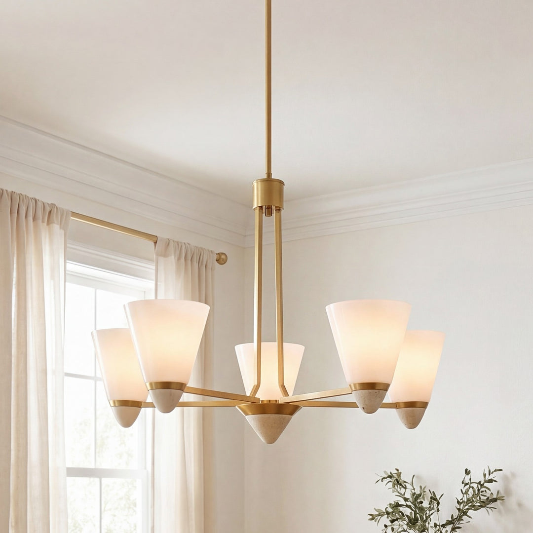 Savoy House - 1-7265-5-322 - Five Light Chandelier - Kohlman - Warm Brass