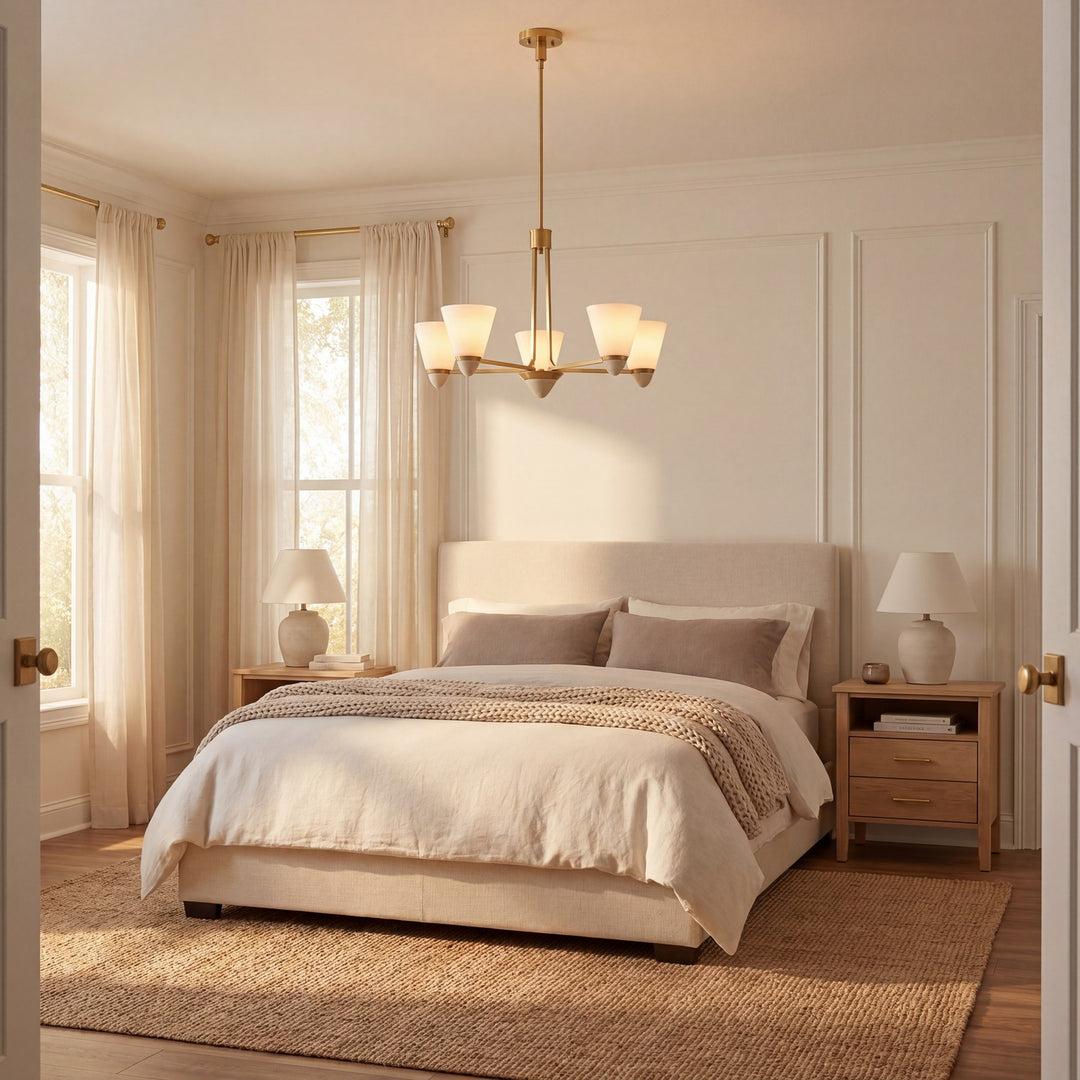 Savoy House - 1-7265-5-322 - Five Light Chandelier - Kohlman - Warm Brass
