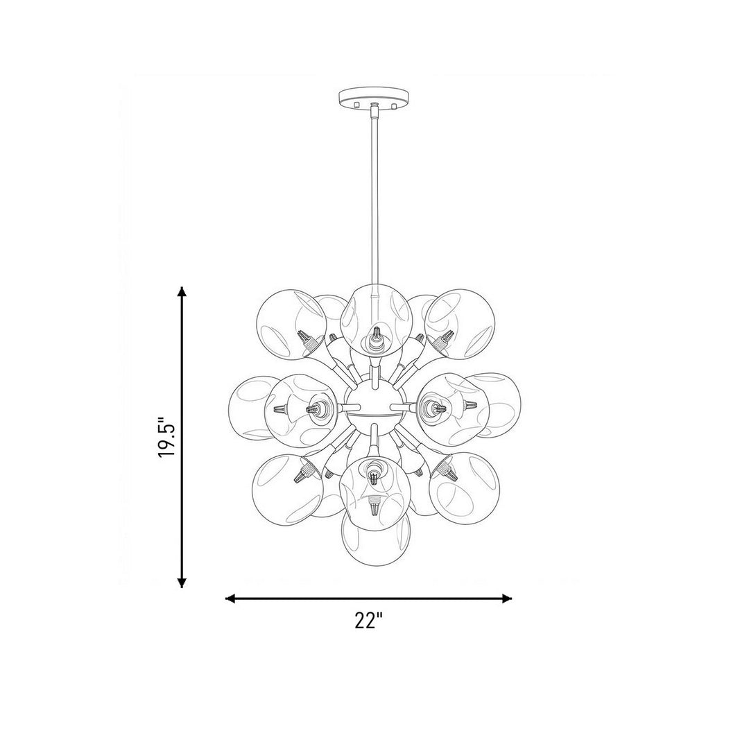Savoy House - 1-7934-16-322 - 16 Light Chandelier - Matisse - Warm Brass