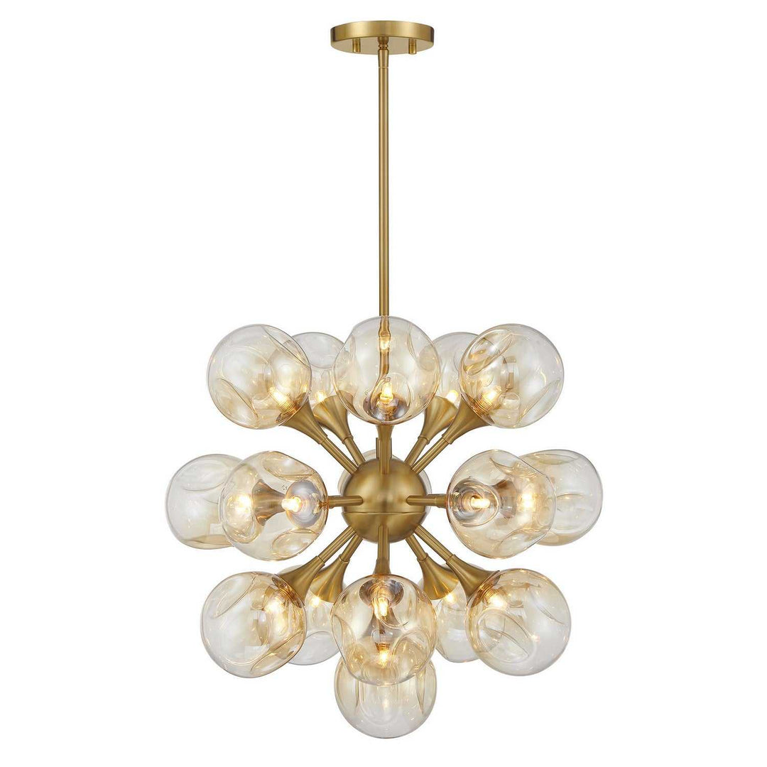 Matisse 16 Light Chandelier in Warm Brass Savoy House