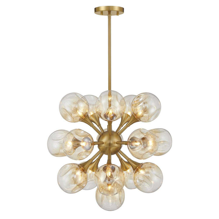 Matisse 16 Light Chandelier in Warm Brass Savoy House
