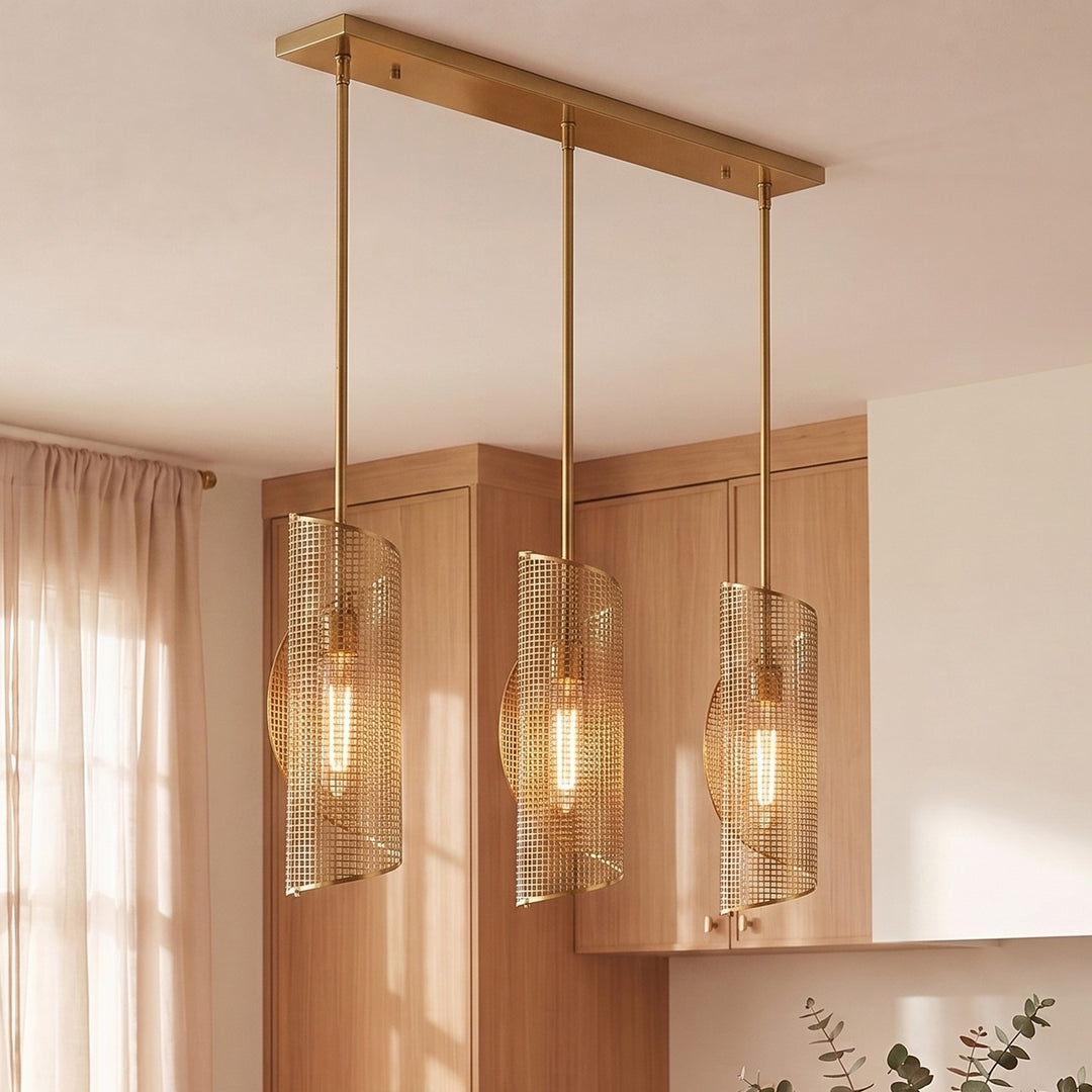 Savoy House - 1-8031-3-322 - Three Light Linear Chandelier - Hillbourne - Warm Brass
