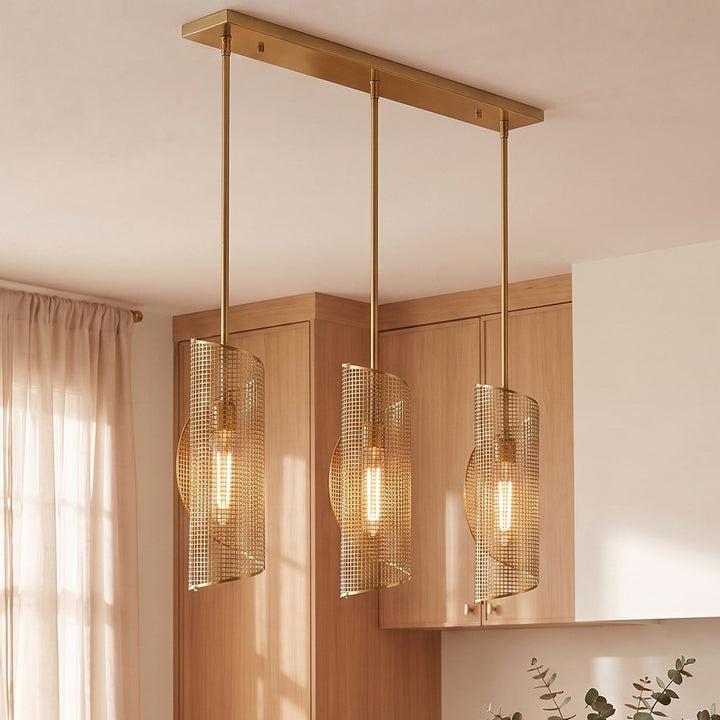 Savoy House - 1-8031-3-322 - Three Light Linear Chandelier - Hillbourne - Warm Brass