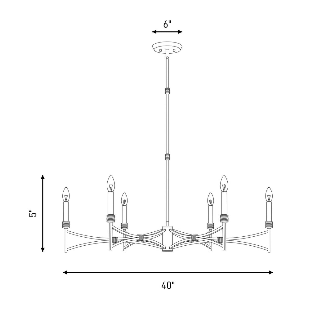 Savoy House - 1-8166-6-26 - Six Light Chandelier - Gardner - Champagne Mist