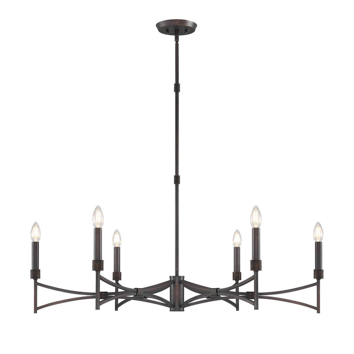 Gardner Six Light Chandelier in Champagne Mist Savoy House