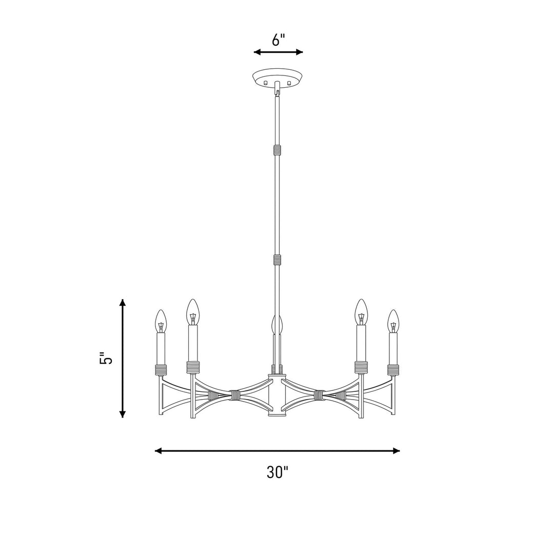 Savoy House - 1-8167-5-26 - Five Light Chandelier - Gardner - Champagne Mist