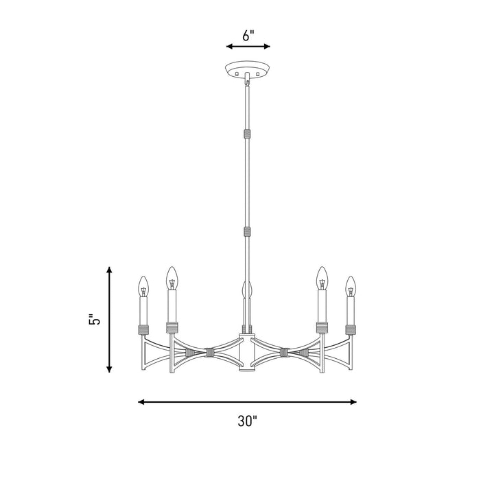 Savoy House - 1-8167-5-26 - Five Light Chandelier - Gardner - Champagne Mist