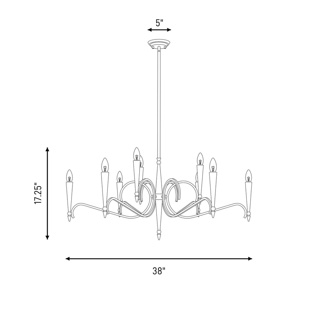 Savoy House - 1-9417-9-220 - Nine Light Chandelier - Tremont - Riviera Brass