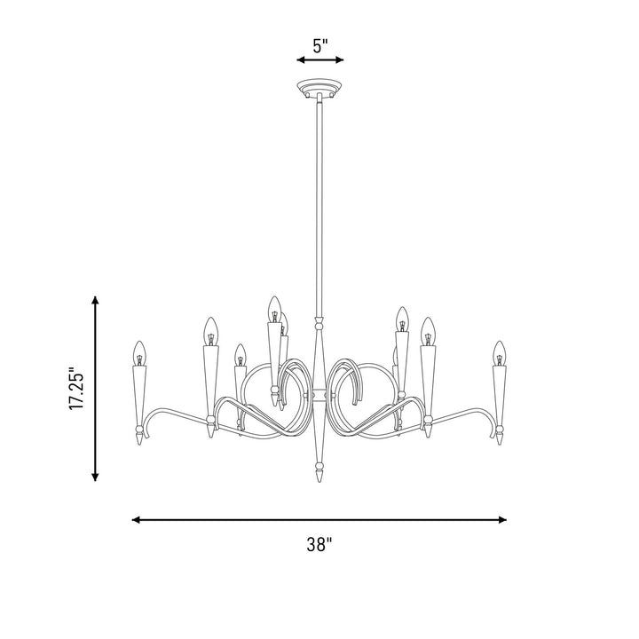 Savoy House - 1-9417-9-220 - Nine Light Chandelier - Tremont - Riviera Brass
