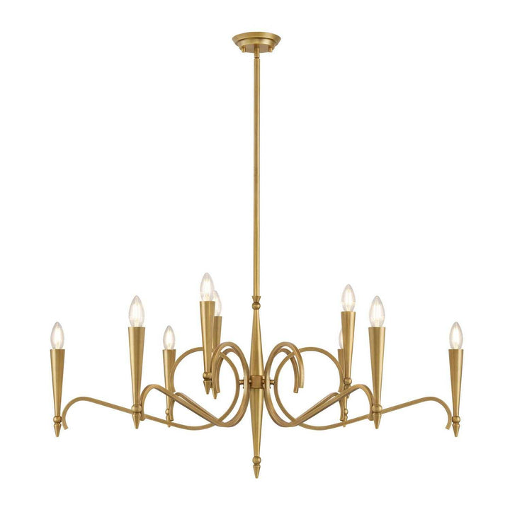 Tremont Nine Light Chandelier in Riviera Brass Savoy House