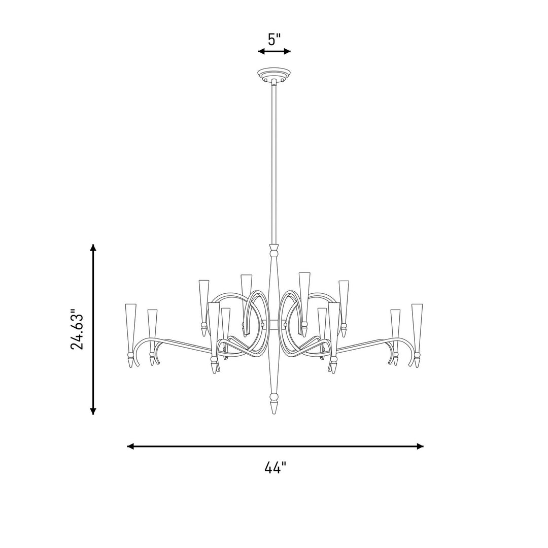 Savoy House - 1-9418-12-220 - 12 Light Chandelier - Tremont - Riviera Brass