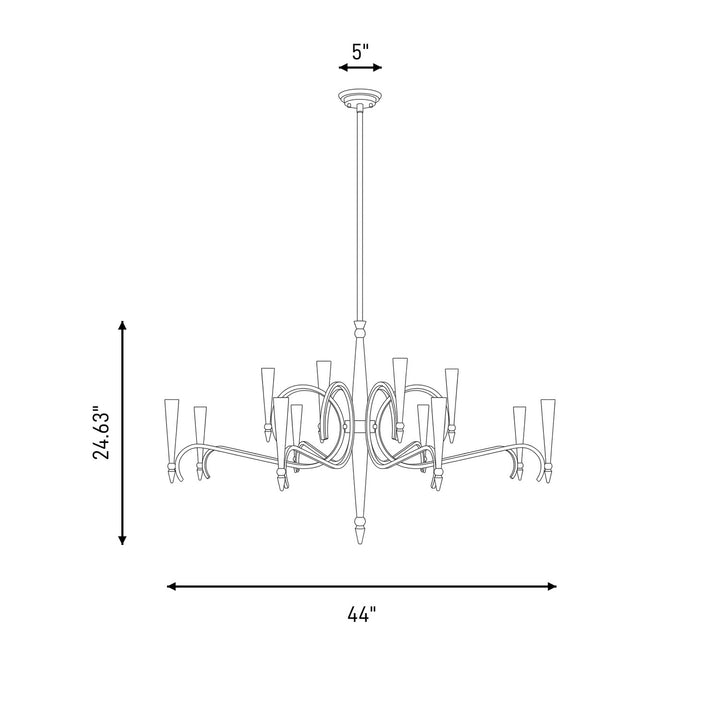 Savoy House - 1-9418-12-220 - 12 Light Chandelier - Tremont - Riviera Brass