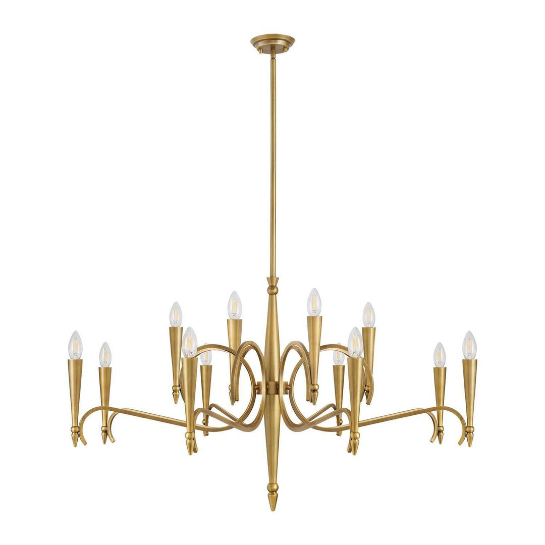 Tremont 12 Light Chandelier in Riviera Brass Savoy House
