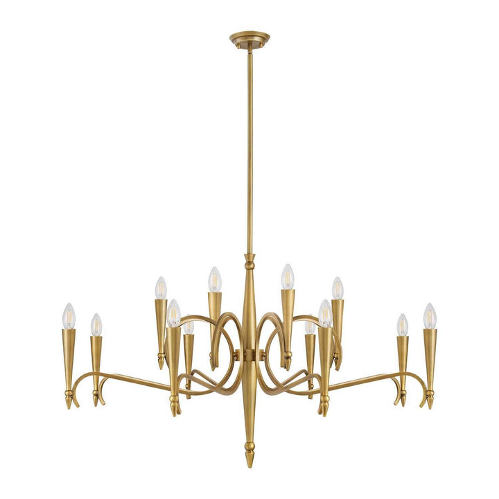 Tremont 12 Light Chandelier in Riviera Brass Savoy House