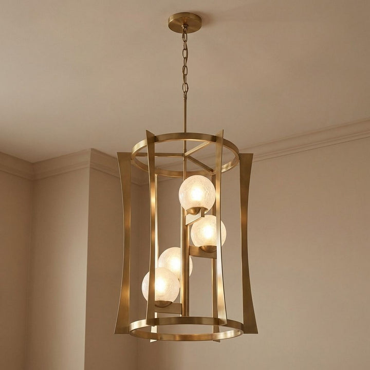 Savoy House - 3-1018-4-322 - Four Light Pendant - Darien - Warm Brass