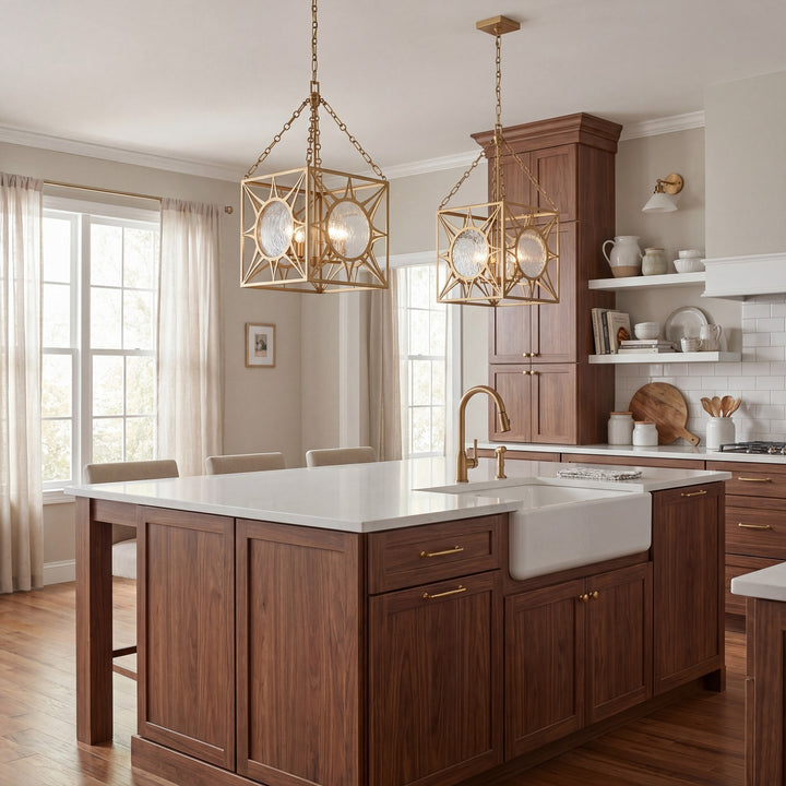 Savoy House - 3-5063-4-322 - Four Light Pendant - Balfour - Warm Brass
