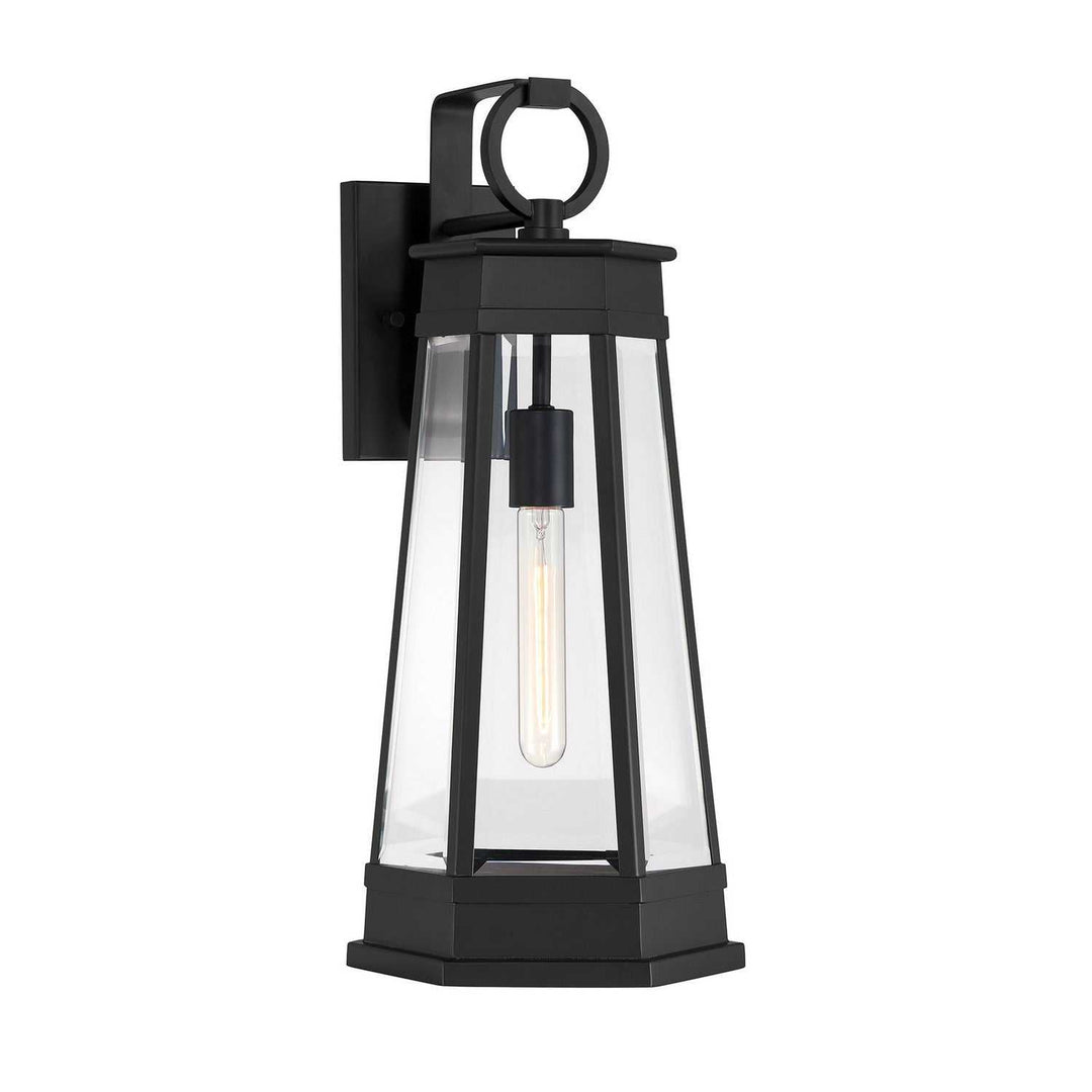 Payne One Light Outdoor Wall Lantern in Matte Black Savoy House