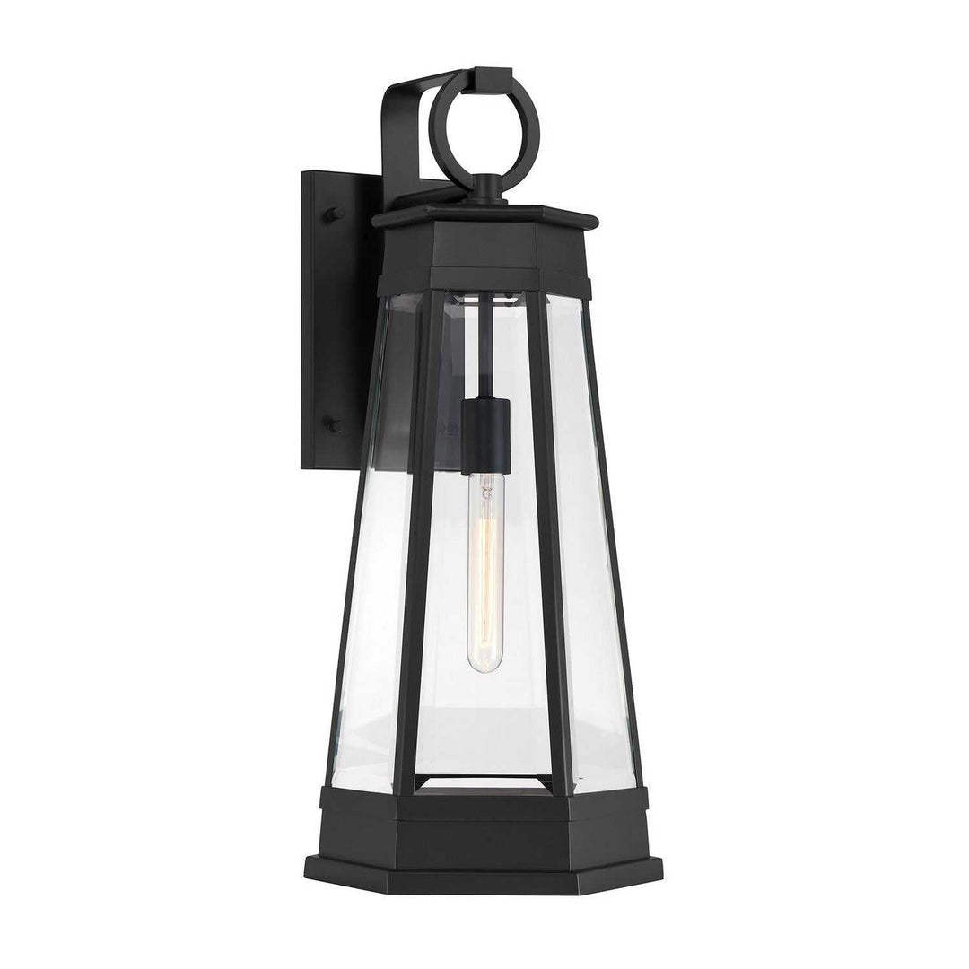 Payne One Light Outdoor Wall Lantern in Matte Black Savoy House