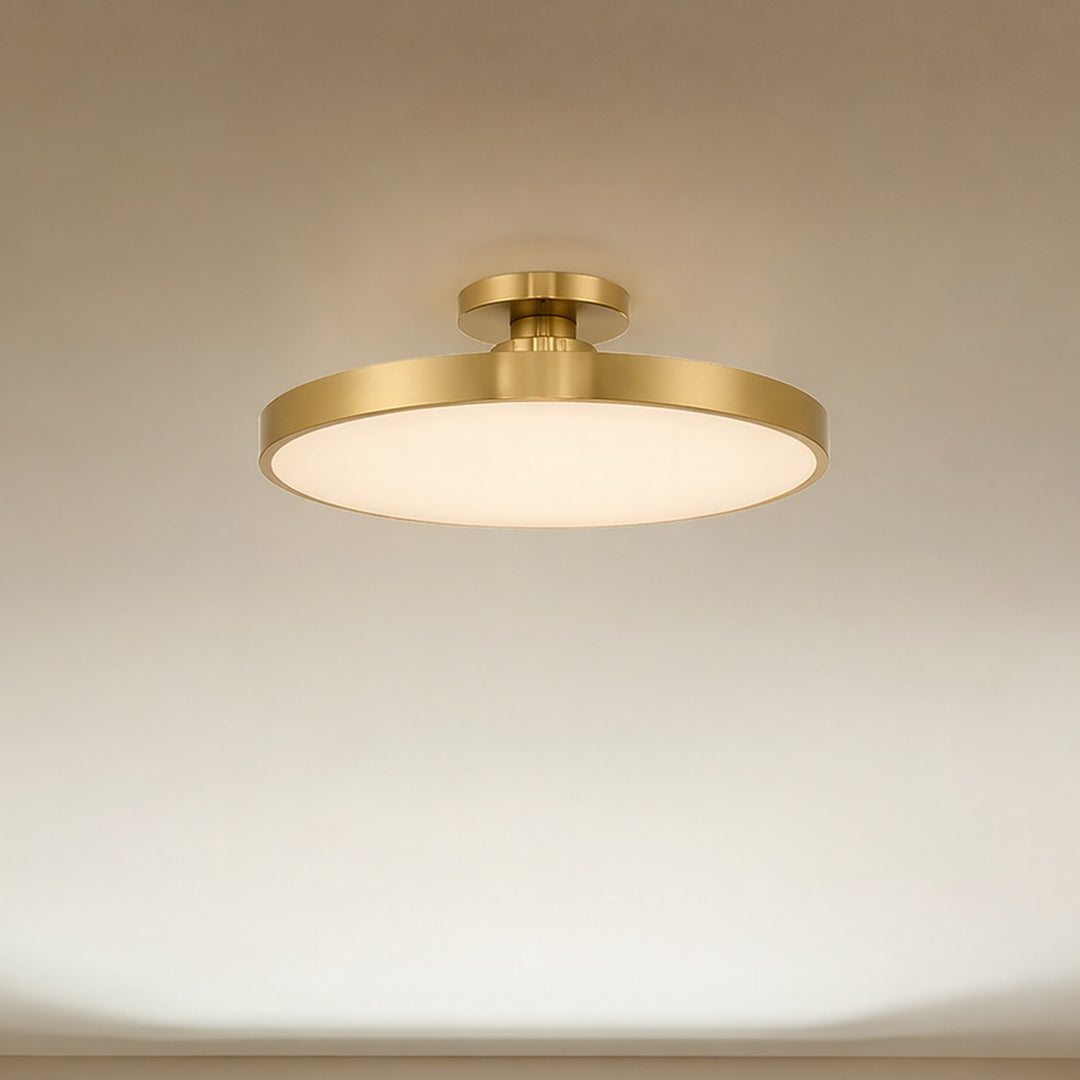 Savoy House - 6-2969-1-322 - LED Semi-Flush Mount - Thayer - Warm Brass