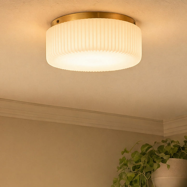 Savoy House - 6-4187-4-322 - Four Light Flush Mount - Edgemont - Warm Brass