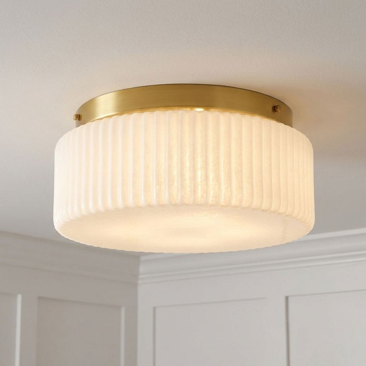 Savoy House - 6-4187-4-322 - Four Light Flush Mount - Edgemont - Warm Brass