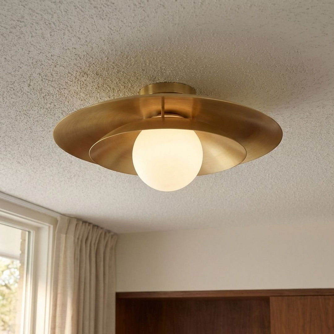 Savoy House - 6-5564-1-322 - One Light Semi-Flush Mount - Sherrer - Warm Brass