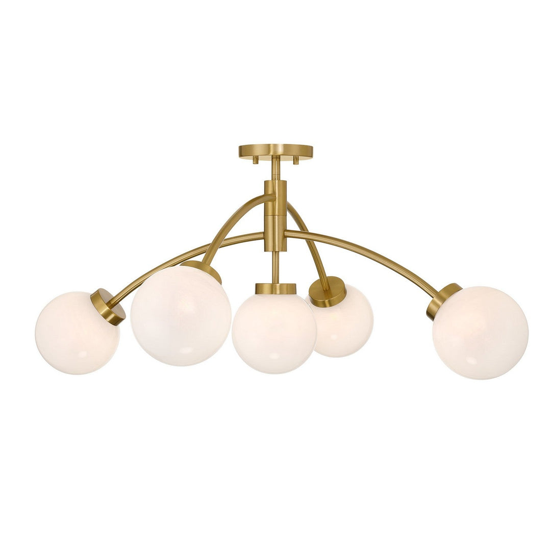 Redfield LED Semi-Flush Mount in Warm Brass Savoy House